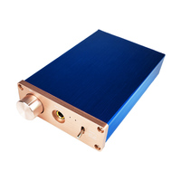 Amplificateur d'écouteurs HIFI de bureau DAC Pré-Décodeur 24 bits avec décodage sans perte USB/Toslink Coaxial RCA Audio Numérique pour Casque Bleu Garantie 1 an
