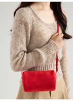 Sac bandoulière en daim pour femme, style rétro de luxe, sacs à main simples et décontractés, sacs à bandoulière pour femme avec logo personnalisé, faible MOQ