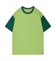 Chemise personnalisée à manches courtes en coton tricoté 100 %, style color block, pour uniforme décontracté de serveur de restauration
