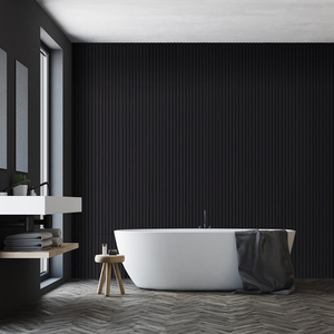 Pannello acustico fonoassorbente bianco ad alta densità da 24mm pannello acustico a doghe in legno MDF per stanza - Product Image 4