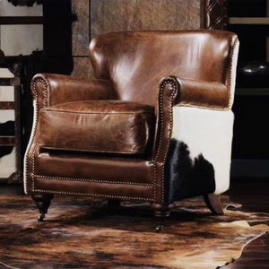 Hôtel <span class=keywords><strong>Club</strong></span> <span class=keywords><strong>Fauteuil</strong></span> 1 siège Canapé De Luxe Top Qualité Vintage <span class=keywords><strong>Marron</strong></span> Tan Cuir Loisirs Hôtel Chaise En Cuir <span class=keywords><strong>Fauteuil</strong></span> En Cuir pour Chambre - Product Image 3