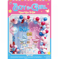 Kit de ballons révélation du sexe directement de l'usine Garçon ou Fille Décoration de fond pour anniversaire de bébé Fournitures de fête pour célébration de nouveau-né en gros