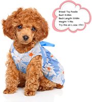 Robes pour Chiot Fleurie Princesse Chiot Animal de Compagnie avec Nœud Papillon Mignon pour Tenues d'Été