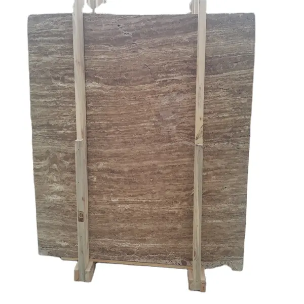 2023 nâu noche travertine slab tĩnh mạch cắt được thực hiện trong Thổ Nhĩ Kỳ mô hình CEM-SLB-04-02 New Mô hình cao cấp chất lượng Hot Bán đá tự nhiên