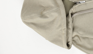 Felpa con Zip MA8073 per Uomo con Logo Personalizzato, 320GSM, Oversize, Streetwear, con Ricamo a Trasferimento Termico, Ordini all'Ingrosso - Product Image 3