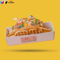 Bandeja de Papel para Hot Dogs con Forma de Barco, Material de Grado Alimenticio Desechable, Precio de Fábrica, Logotipo Personalizado, Dimensiones Personalizadas