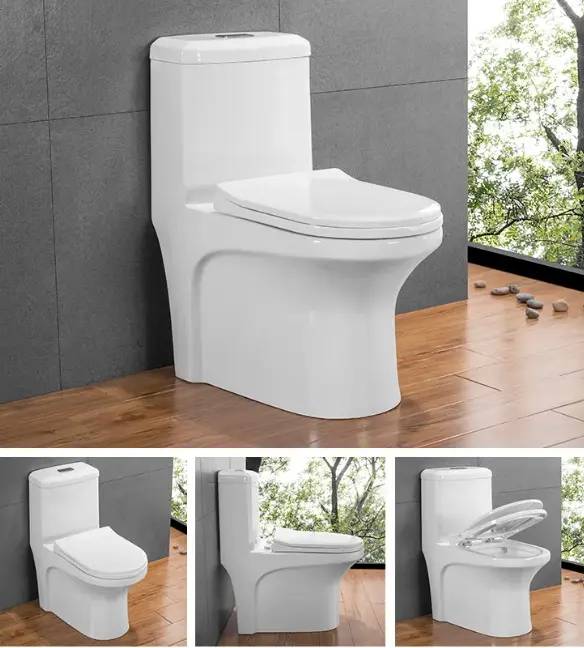 2022 vente chaude articles sanitaires en céramique Wc salle de bain cuvette de toilette marque double chasse au sol une pièce toilette