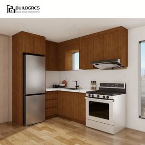 Buildgres Muebles italianos de madera Juegos de madera maciza Despensa de nogal Armarios de pie Accesorios automáticos Armarios de cocina - Product Image 4