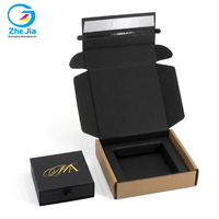 Boîtes en papier kraft personnalisées avec fermeture éclair pour bijoux, coffret cadeau, ensemble de soins de la peau, emballage de luxe, boîte à lettres détachable, vêtements