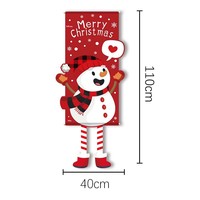 Guirlande de Noël transfrontalière en tissu, décorations de fête, accessoires créatifs imprimés de dessins animés, style américain
