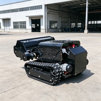 Dernier modèle de robot tondeuse industriel 15HP 532cc à moteur diesel, télécommandé pour terrains de sport et forêts, portée max. 2000mm