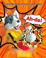 Article populaire : Jouet en peluche chien Husky de dessin animé, style Kung Fu, écologique, imperméable, interactif, marionnette à main, couineur, excellent pour l'hiver