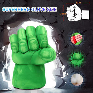 Venta al por mayor Guantes Manos Juguetes de superhéroes Vestir Boxeo Felpa Guantes de superhéroe Adultos Niños Felpa fuerte Manos de <span class=keywords><strong>Hulk</strong></span> - Product Image 3