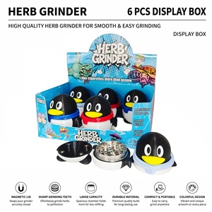New Arrival Cute Cartoon 3D-printed penguin <b>Grinder</b> for Tobacco <b>Herbs</b> Wholesale for Accessories - Product Image 1