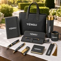 Ensemble cadeau promotionnel d'entreprise de luxe personnalisé avec logo, en nylon varié, impression sérigraphique, sac OPP, boîte couleur, emballage blister