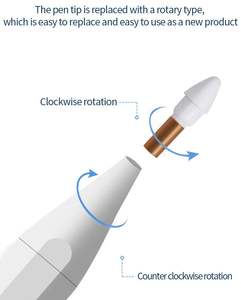 Lápiz óptico activo plateado compatible con portátiles <span class=keywords><strong>HP</strong></span> Pro X2 612 G2, lápiz capacitivo que logra un control preciso y una escritura fluida - Product Image 5
