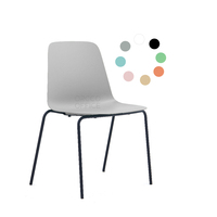 Italie Designer Ergonomique Public Grande Taille Sièges Bibliothèque ergonomique Salle de lecture Chaises de bibliothèque en plastique multi-usages