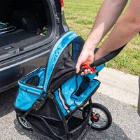 Vente en gros de poussettes pour chiens de grande taille avec roues en caoutchouc de 12 pouces, amortisseurs, robustes, pour chiens de 132 lb et races XL