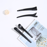 Wanmei Vente en gros de pinces à cheveux en carbone noir pour la coiffure, 6 pièces/ensemble, pinces à cheveux noires pour le coiffage