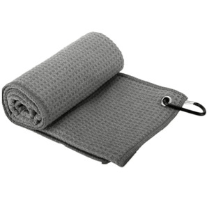 Asciugamano Premium per Mini Golf di Alta Qualità Nero e Blu con Gancio di Wuxi Ivy Textile - Product Image 2