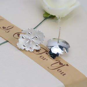 Pendientes de Plata de Ley S925 Estilo Europeo Americano, Simples y Modernos, Accesorios DIY Inspirados en Song Hye Kyo para Mujer, Versátiles - Product Image 4