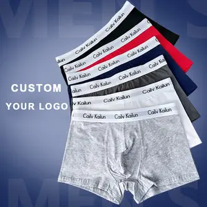 High Quality OEM Man Underwears Manufacturer Custom Logo Mens Boxers Short Customized Cotton Bamboo Boxer for Men