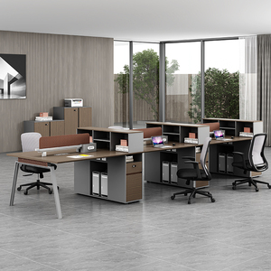 Nhà Máy Bán Buôn Văn Phòng Phân Vùng Bàn Nhân Viên Bảng Tủ Máy Trạm Tối Giản 2 Người Hiện Đại Văn Phòng Bảng - Product Image 3