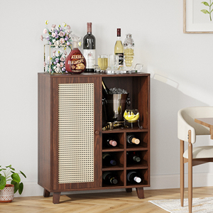 Credenza con Bar per Vini da 34 Pollici, Mobile Buffet con Ripiani per Soggiorno - Product Image 5