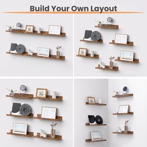Juego <span class=keywords><strong>de</strong></span> Muebles <span class=keywords><strong>de</strong></span> Madera para Dormitorio <span class=keywords><strong>de</strong></span> Lujo y Confort con Marco <span class=keywords><strong>de</strong></span> <span class=keywords><strong>Pared</strong></span> y Estantes Acogedores para Decoración <span class=keywords><strong>de</strong></span> Dormitorio - Product Image 5