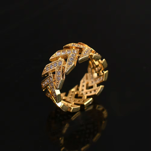 Copper <b>Set</b> Zircon <b>Ring</b> Trendy Hip Hop Jewelry Classic <b>Ring</b> for Couples - Product Image 3