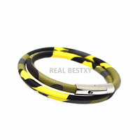 2025 graver logo nouveaux hommes bijoux Punk militaire Bracelet en cuir pour hommes en acier inoxydable fermoir magnétique Bracelets mode Bracelet