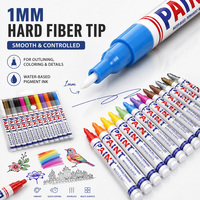 Marqueurs de peinture de qualité supérieure, 12 couleurs, pointe fine 1,0 mm, pour la coloration des pneus de voiture, la peinture sur pierre, la retouche de peinture sur métal