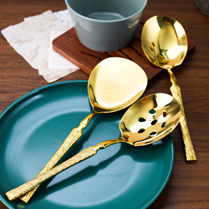 Juego de cucharas para servir de acero inoxidable 316, pulido espejo, color sólido, para uso en restaurantes y hoteles. - Product Image 3