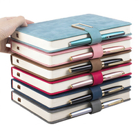 Carnets de notes A5 populaires en cuir personnalisables avec logo, porte-stylo, agendas promotionnels pour entreprises