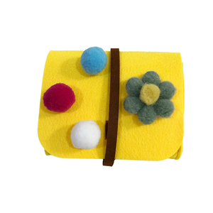 Nouvelles innovations, sac de rangement miniature en feutre de qualité supérieure, multicolores, portable, avec fermeture à glissière, style portefeuille court pour femmes, usage quotidien - Product Image 4