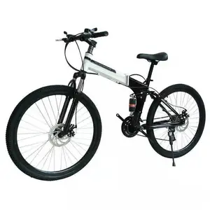 알루미늄 합금 풀 서스펜션 프레임이있는 전문 휴대용 26 인치 산악 자전거 21 단 접이식 자전거
