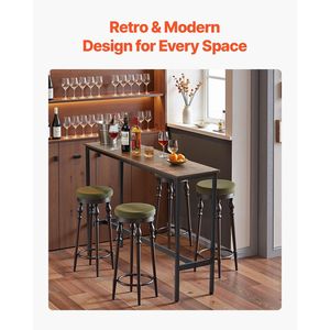 Wood <b>Bar</b> <b>Table</b> Height Pub Cocktail Coffee Counter 55x15 Inch Model D0100X3GM38 Commercial Kitchen Dining - Product Image 2