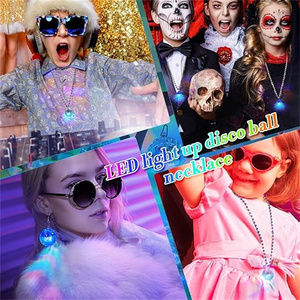 Top Sale Leuchten Disco Ball Ohrringe LED 60er 70er Jahre Licht Ohrringe Star Disco Mirror ball Ohrringe für Halloween Bachelorette Party - Product Image 6