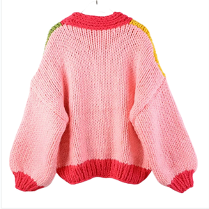 Pull en tricot pour femme, personnalisé OEM & ODM, crocheté à la main, pour l'hiver, cardigan en tricot pour femme - Product Image 3