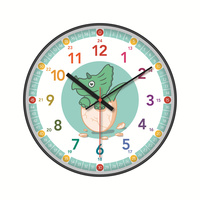 Horloge d'apprentissage pour enfants Silencieux Dire l'heure Horloges d'enseignement Non-tic-tac Enfants pour les horloges de salle de classe Horloges murales pour enfants