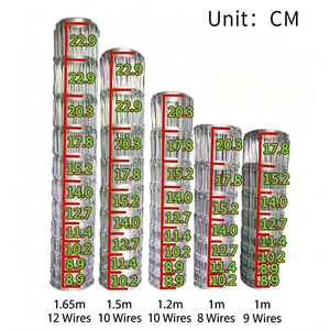 Recinzione in Rete Metallica con Cerniere a Nodo, 1,5m x 50m, Apertura 15cm, Zincata 2,5mm, 10 Fili, Durata 20 Anni, per Allevamento Struzzi e Asini - Product Image 2