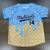 Ensemble de maillots de baseball personnalisés pour équipe, couleur crème, impression par sublimation, chemises et pantalons de baseball vierges, uniforme