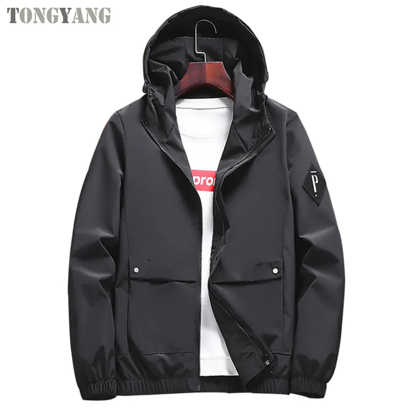 TONGYANG New Fashionable Zipper-Up 100% Polyester Fiber Surface Jacket For Man High Quality Basic Style Solid Color Jackets