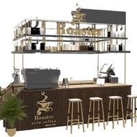 Présentoir de boissons et café, style américain, design moderne, idéal pour les centres commerciaux