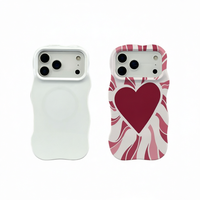 Étui de téléphone portable hybride TPU+PC avec logo personnalisé, impression 3D ondulée, transfert thermique, antichoc, magnétique, étanche, charge sans fil