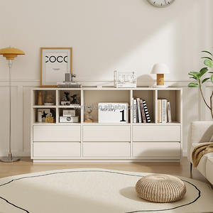 Buffet de salon design moderne avec rangement cadre en métal maison espace villa buffet de luxe ensemble d'armoires hautes en bois - Product Image 5