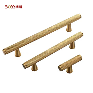 Laiton massif en forme de T or chambre armoire de cuisine poignée moletée tiroir bouton porte tirer hôtels salons extérieurs écoles - Product Image 1