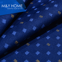 Tissu ignifuge M&Y 3138 Jacquard bleu pour sièges d'avion, housse de siège de bus et de train, polyester ignifuge tissé à motif unique