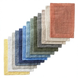 Multicolor Luxury Wholesale Custom Bath Mat Quick Dry Designer Bath Rugs Cotton with Machine Made Technics for Bathrooms - Product Image 1