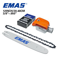 Accessoire de scie à chaîne pour débroussailleuse EMAS 26/28 mm 9T 12 pouces pour la coupe des arbres et l'élimination des mauvaises herbes